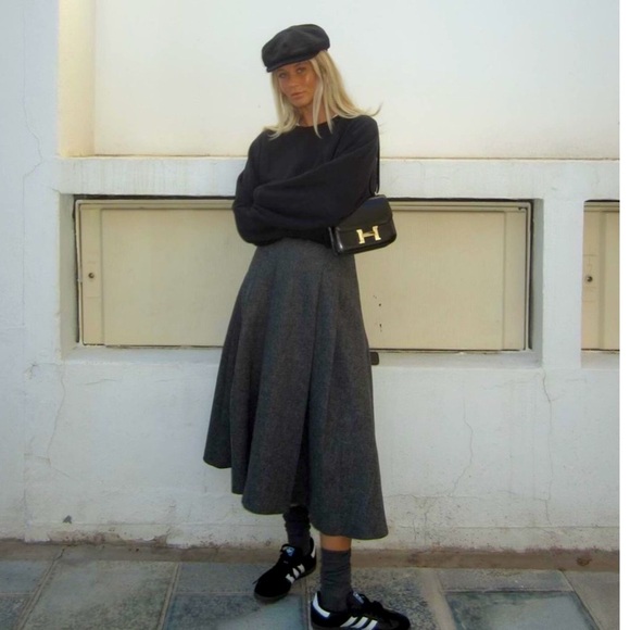 ZARA WOOL BLEND MIDI SKIRT ZW COLLECTION - Picture 2 of 13